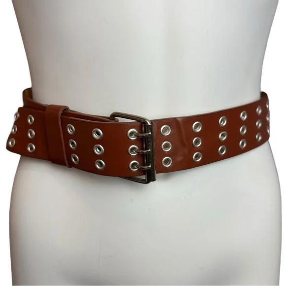 unknown | Accessories | Womens Wide Metal Detail Brown Belt  display picture 3